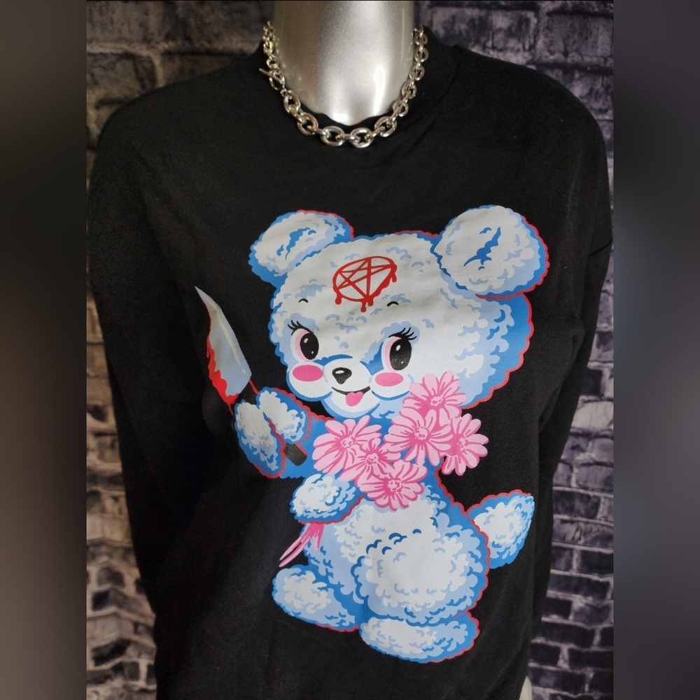 Medium Black Friday Killer Bear Sweatshirt - Picture 3 of 5